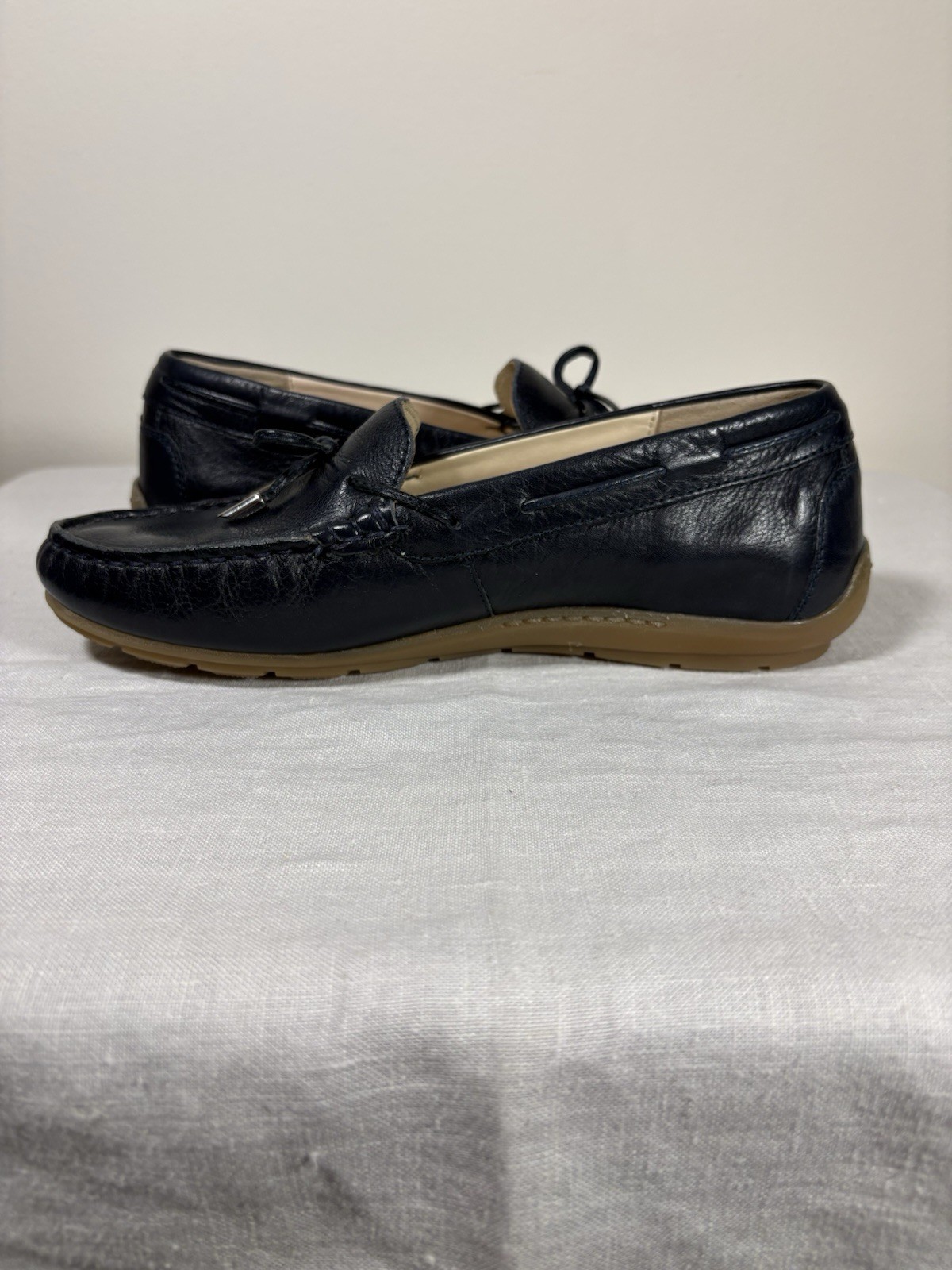 Ara Women’s Amarillo Driving Moccasin Leather Loafer, Navy Size 7 US