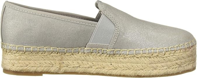Circus NY Sam Edelman Christina Silver Fog Grey Shimmer Platform Espadrille 10