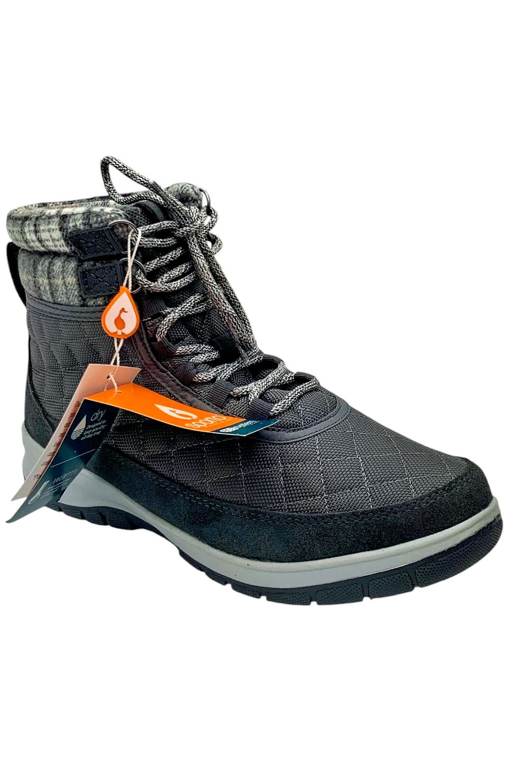 Sporto Women’s Stellar Quilted Lace-Up Boot Grey