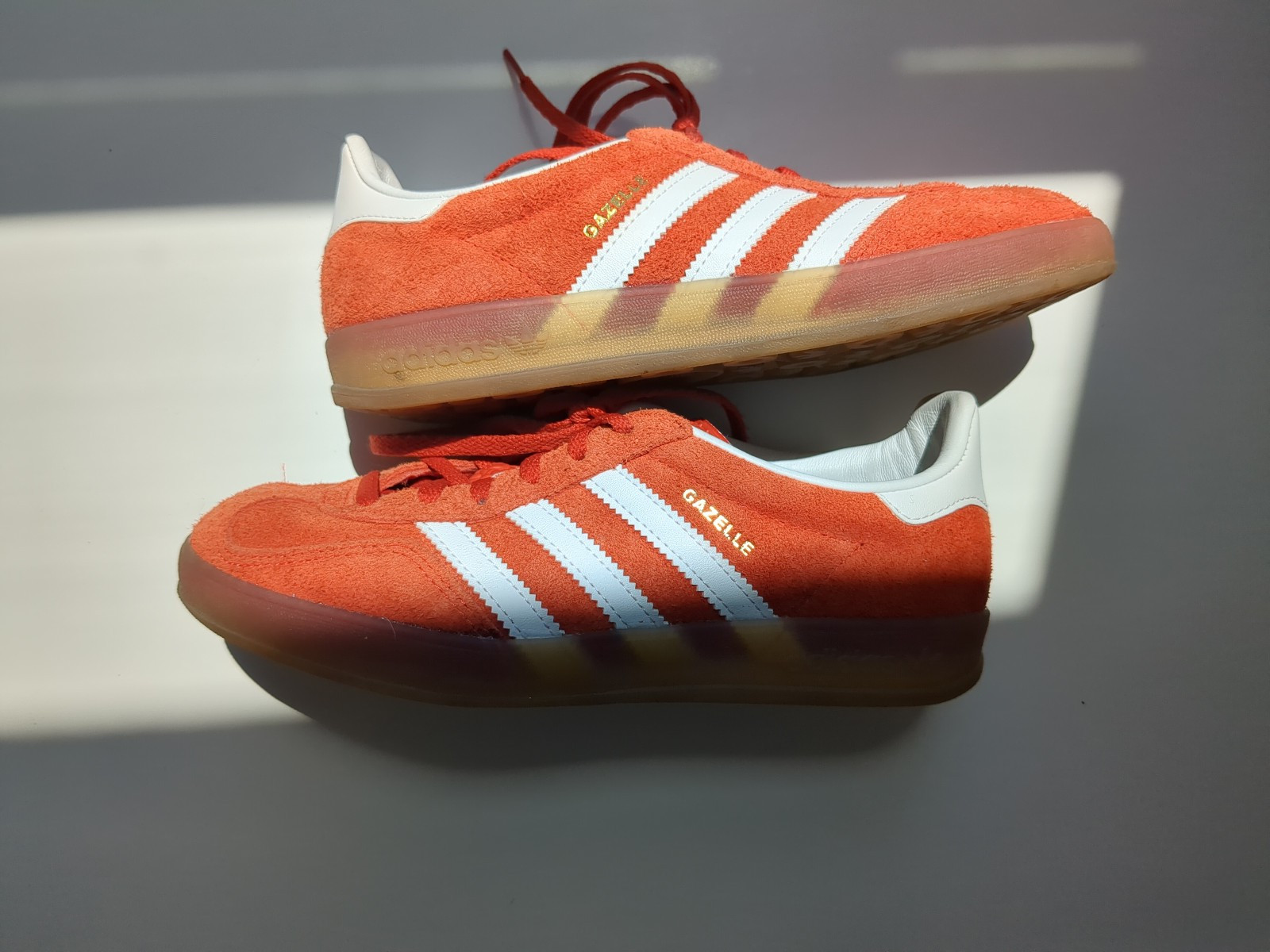 Adidas Gazelle Indoor Bold Orange Suede Sneakers Women’s 6W