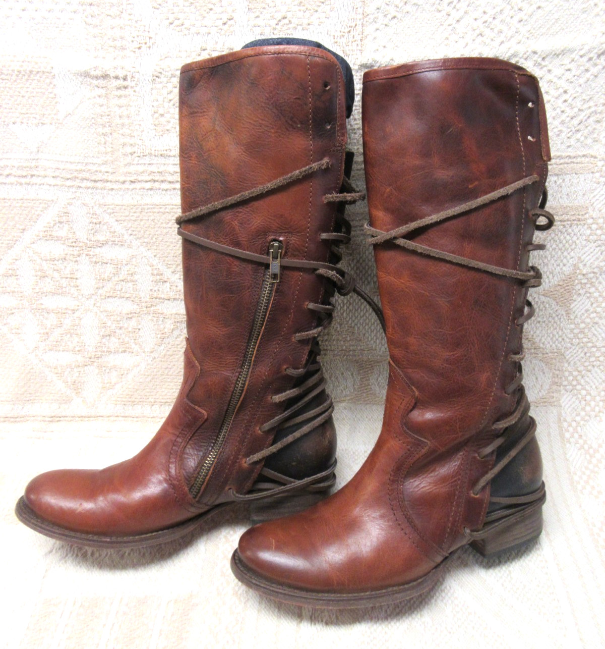 Freebird Boots By Steven Size 9 Diamond Knee High Gently Worn!! See Pics!!