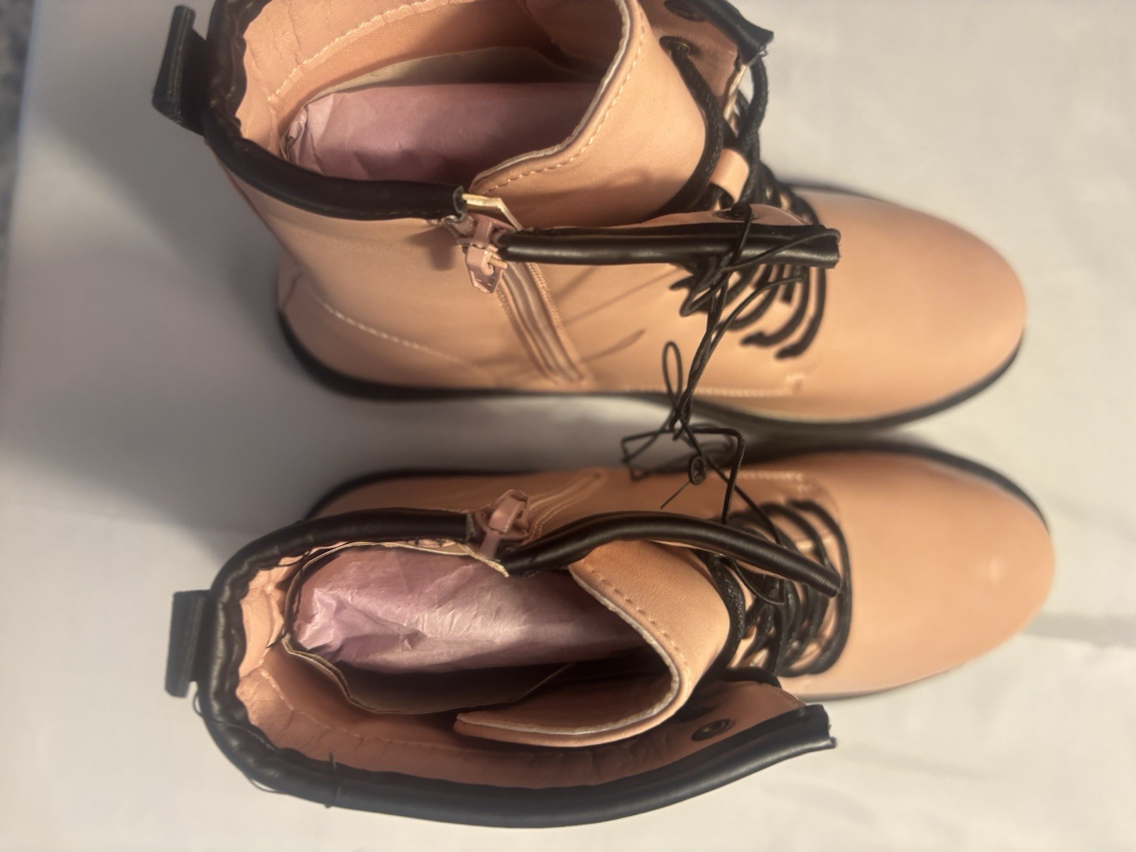 Olivia & Kate Fern Size 10 Pink Combat Boots New