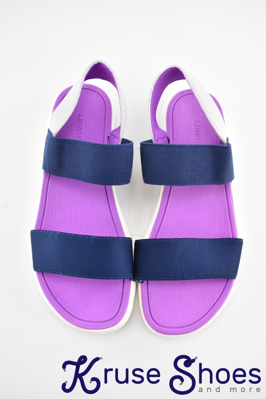 Lands’ End Women’s Lightweight Comfort Sandal «Purple/Deep Sea» Size 9B