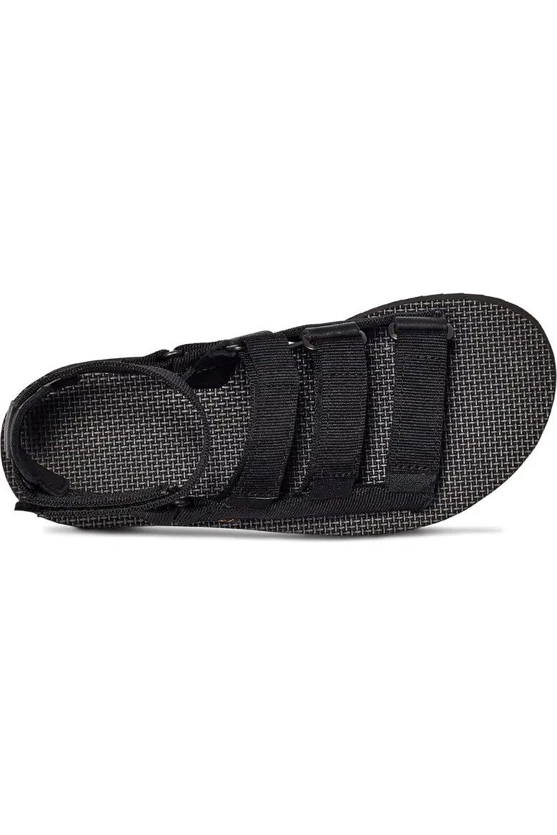 Teva Mevia Strappy Platform Sandals Black Textile Women’s Size 7 Medium
