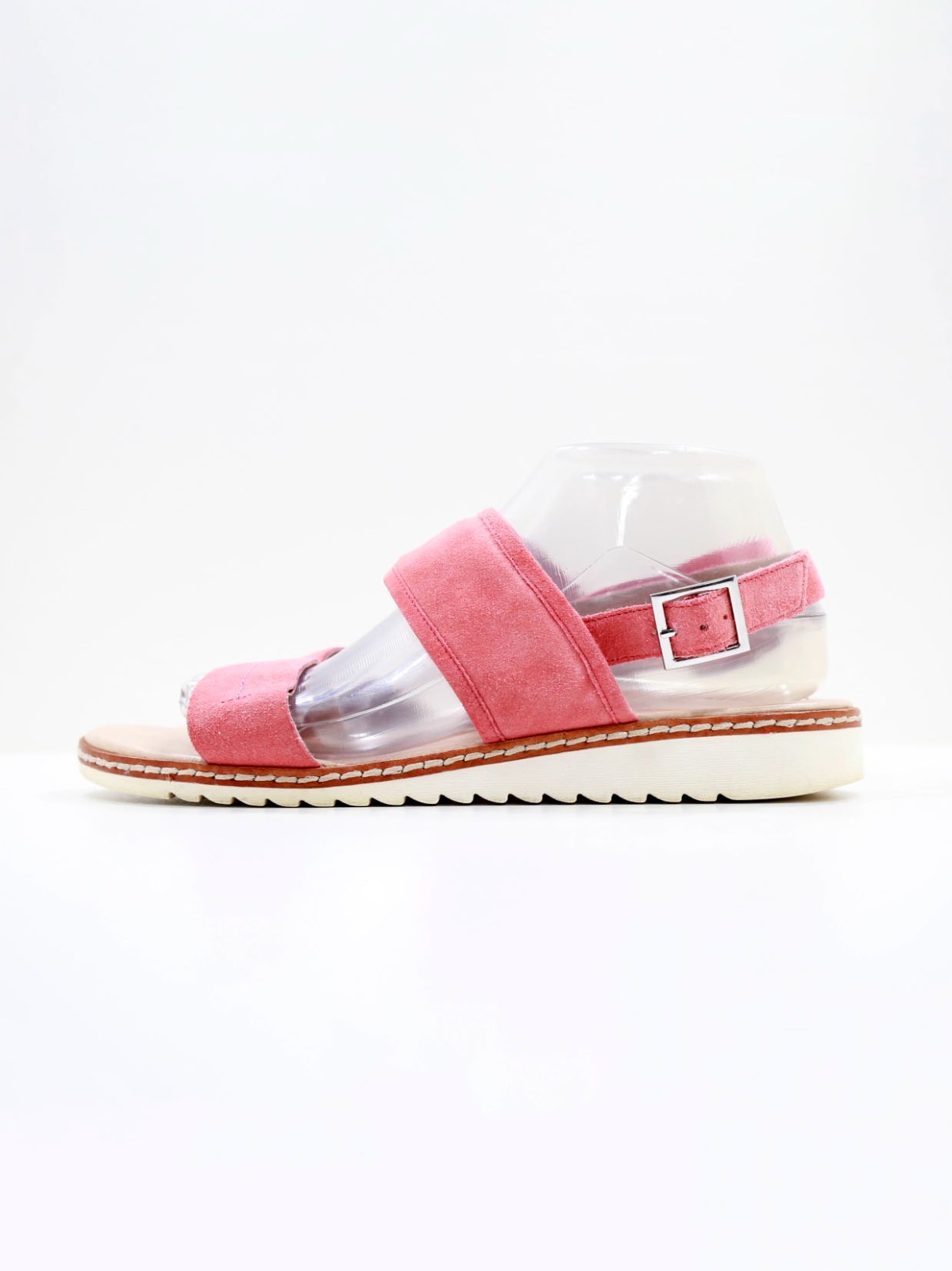 Caslon Claire Salmon Red Suede Leather Flat Slingback Sandals – 9.5