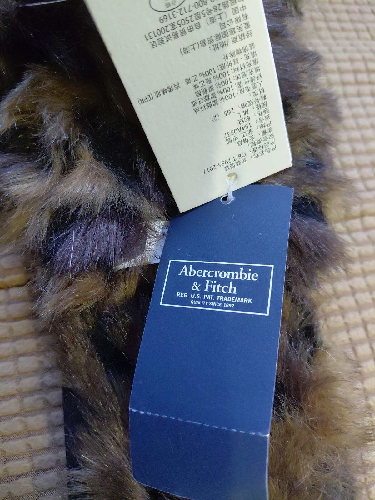 Women’s M/L New Abercrombrie& Finch Leopard Faux Fur Slippers House Shoes Vtg