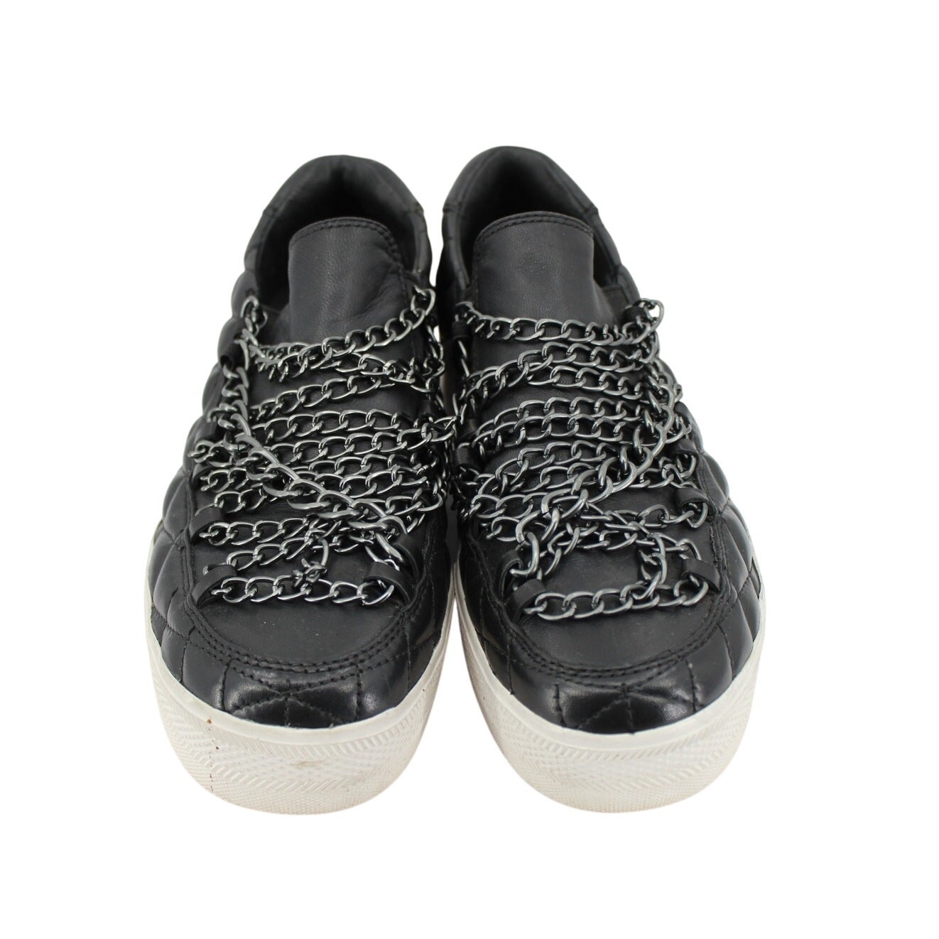 Ash Jewel Bis Chain Goth Punk quilted leather platform sneakers EU 40 US 9.5-10