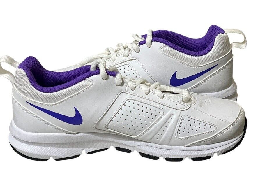 Nike T-Lite XI Athletic Shoes Women’s Size 6 White Purple Leather New No Box
