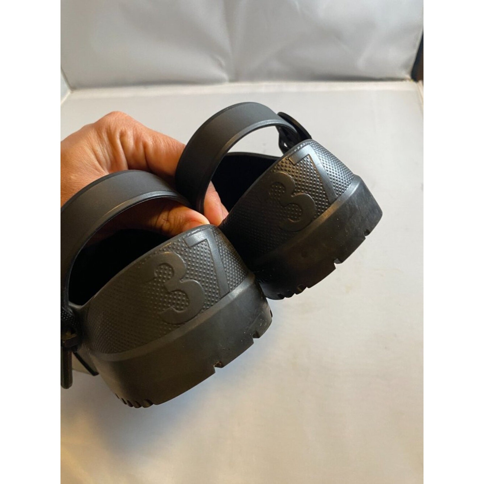 Birkenstock Birki air 2 Black Clogs 37regular width. Adjustable back strap