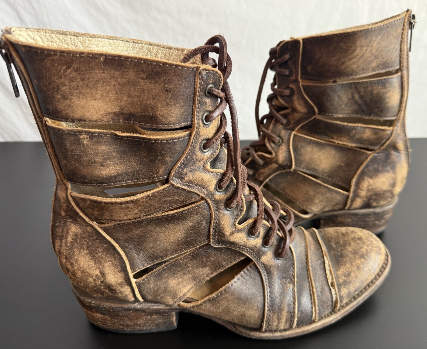 Freebird By Steven Brown Heavn Boots Back Zip Woman’s Size 8M *Read*