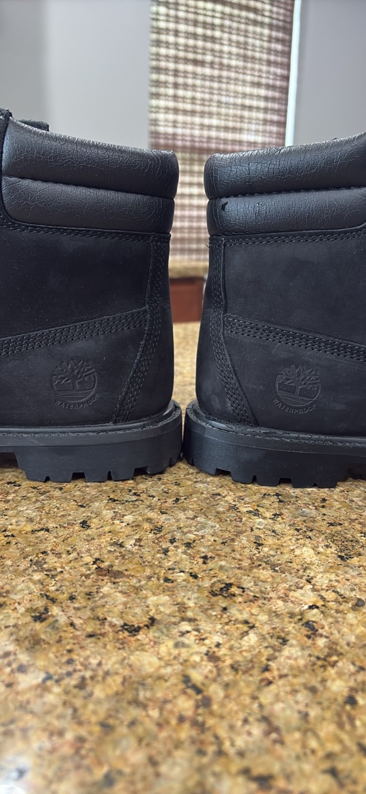 womens timberland boots size 7 waterproof, all black, only worn 4 times