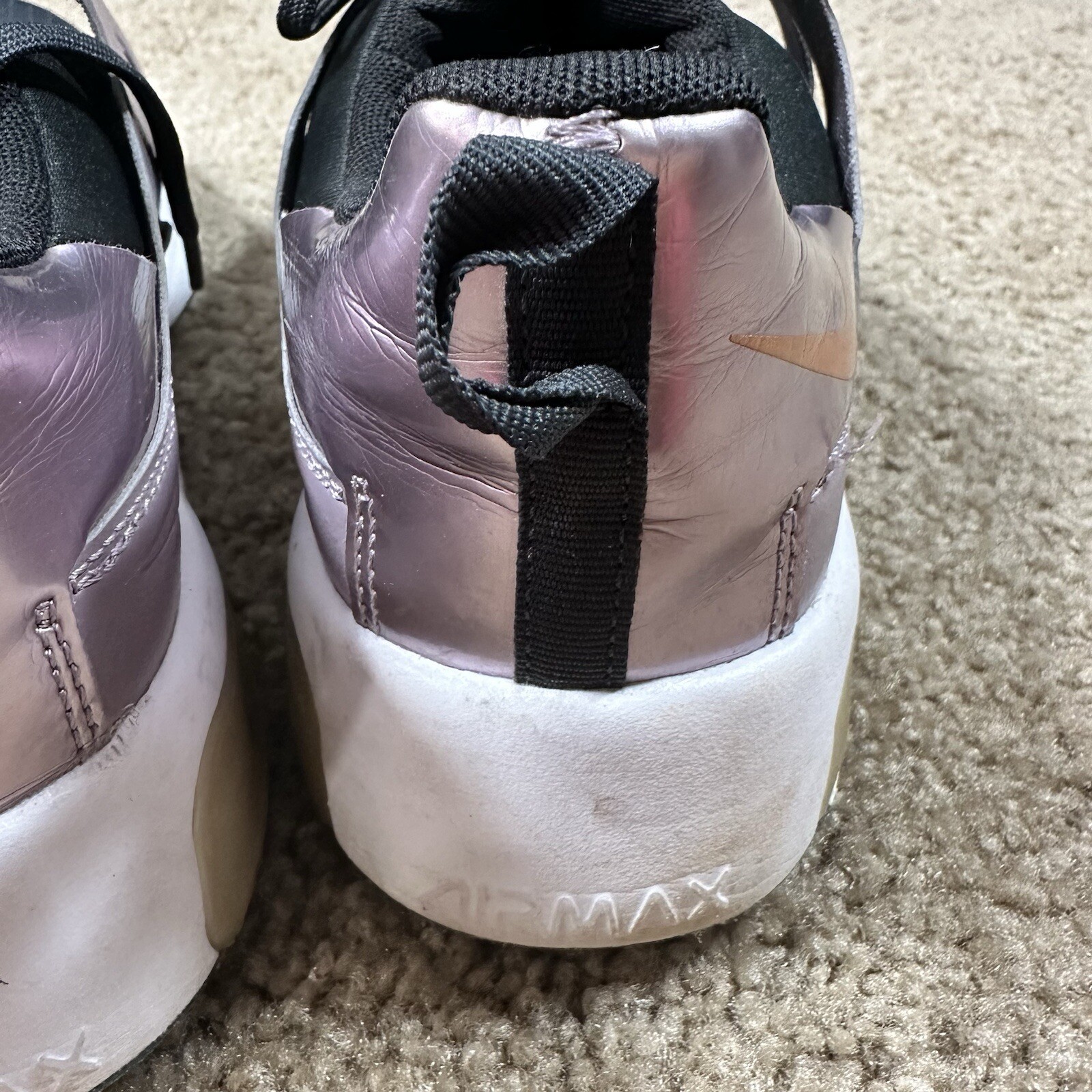Nike Air Max Bella TR 5 Premium Dark Smoke Grey Purple Gold Women’s 9.5