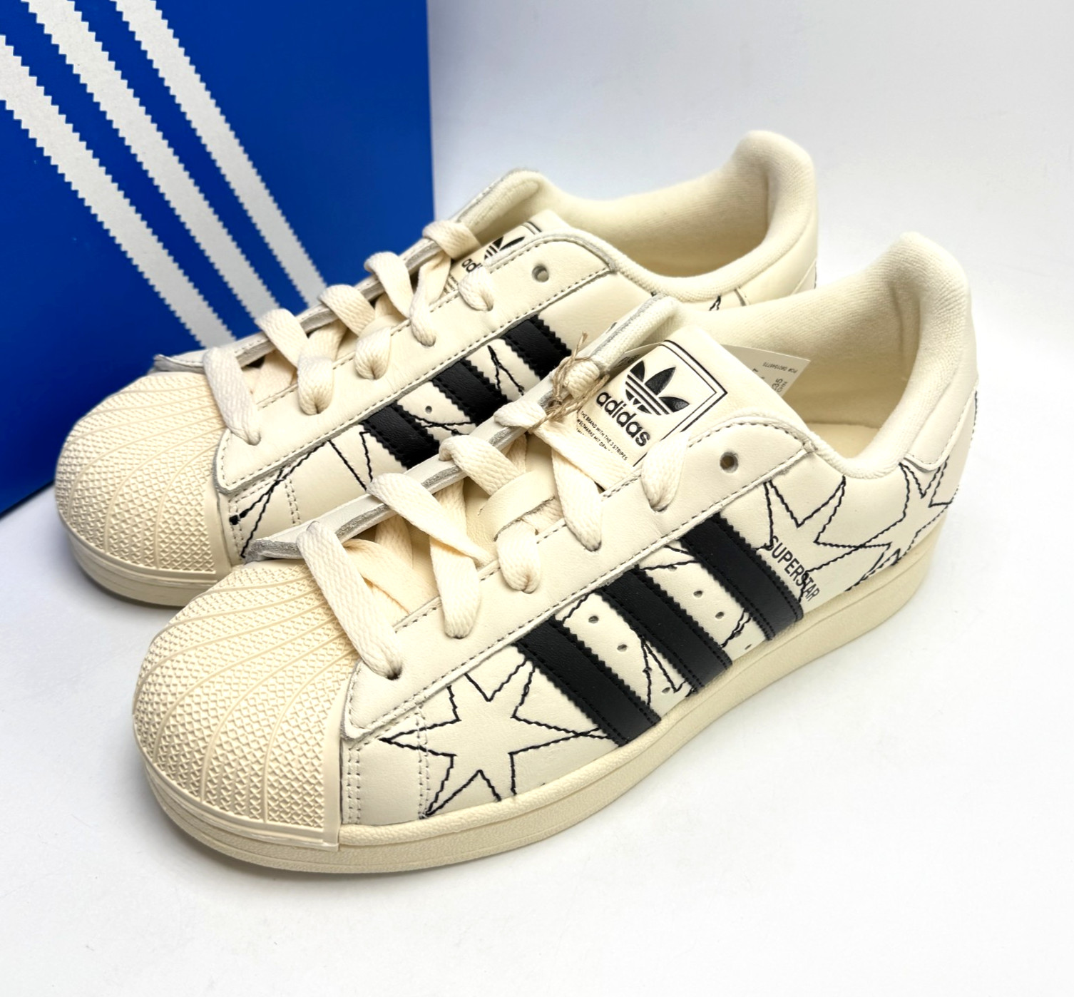 Adidas Superstar II Cream White Black Stars (Women’s) IH4123 sz 7-9