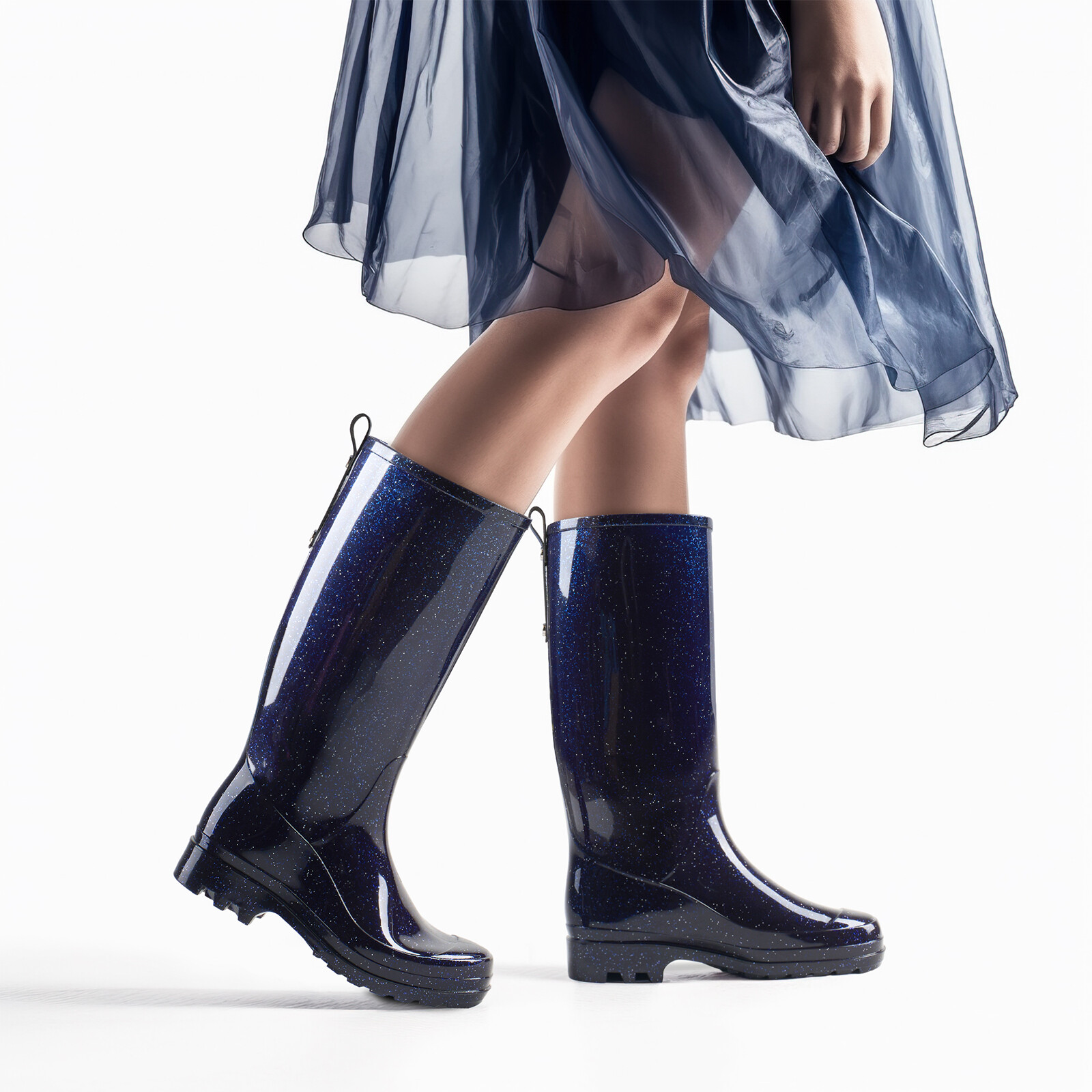 HISEA Women’s Knee High Rain Boots Waterproof Wellies Non-Slip Garden Work Boots