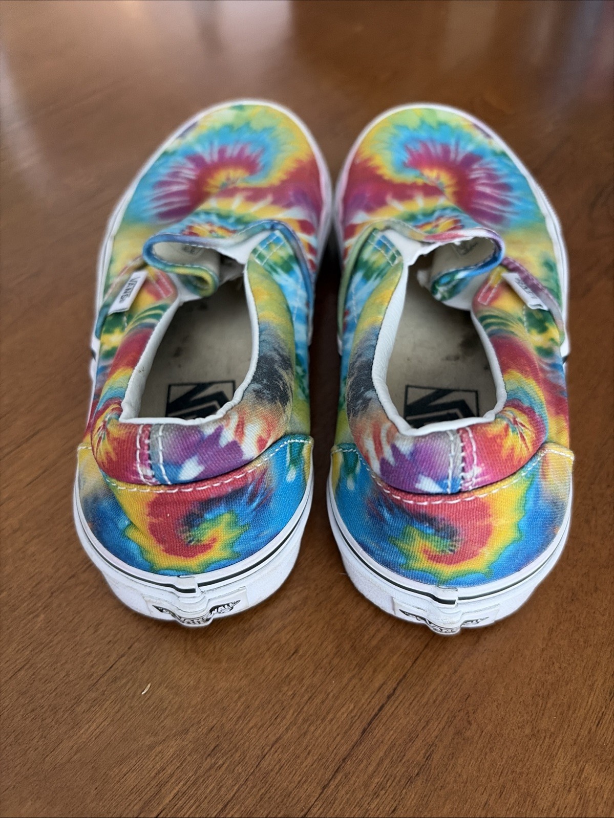 Vans Tie Dye Shoes Red Blue Yellow Green Slip On M6 W7.5