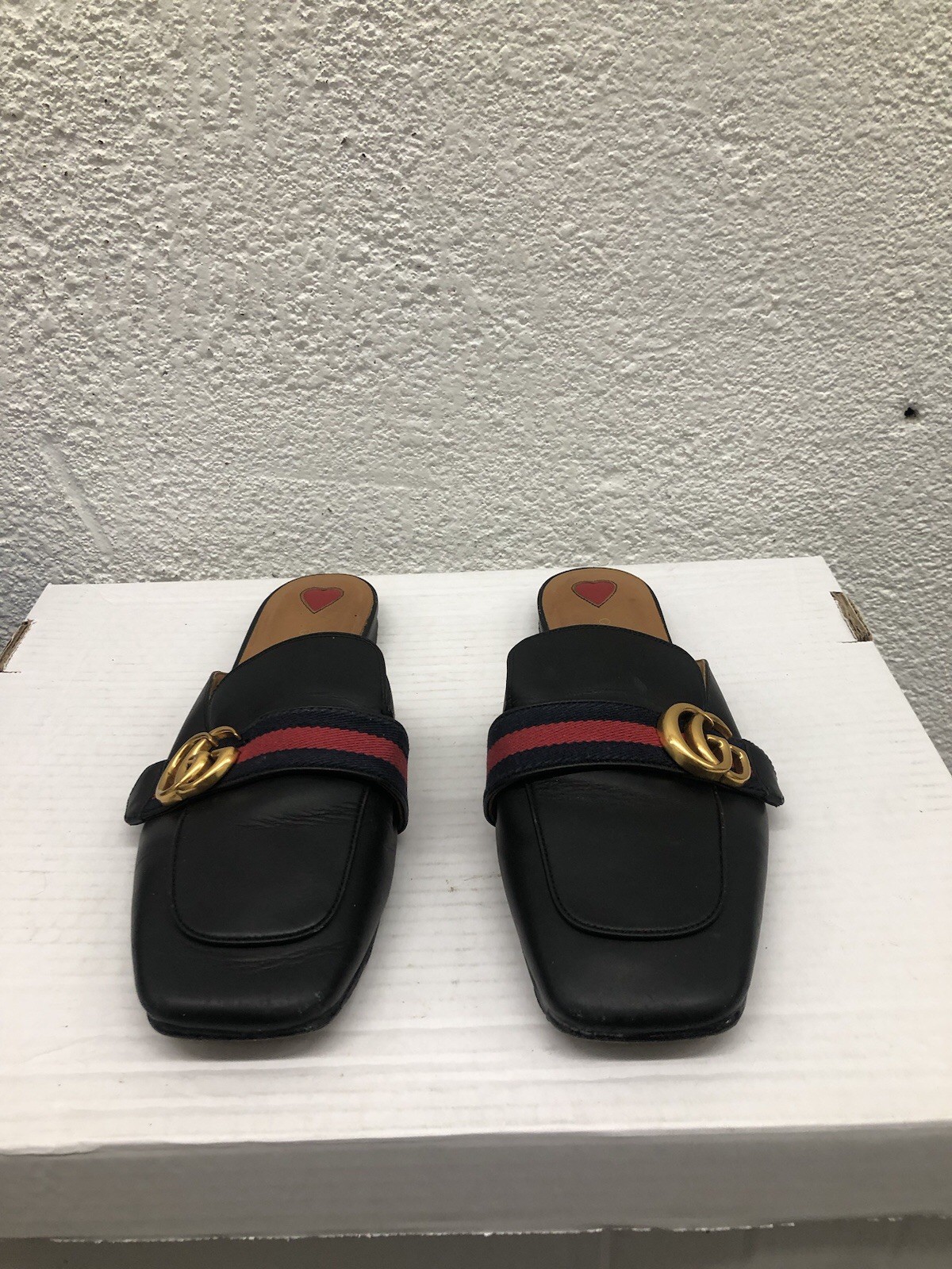 GUCCI Black Princetown Marmont Leather Loafers 10 US 40 EU L451