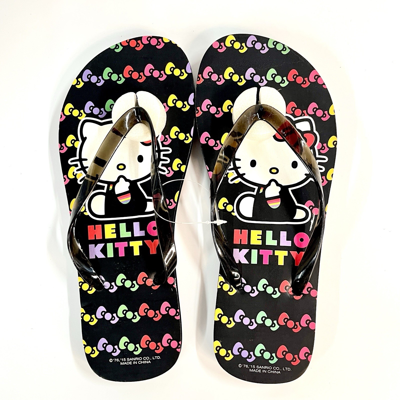 Hello Kitty 2015 Flip Flops Adult Size 9-10 Nakajima USA New