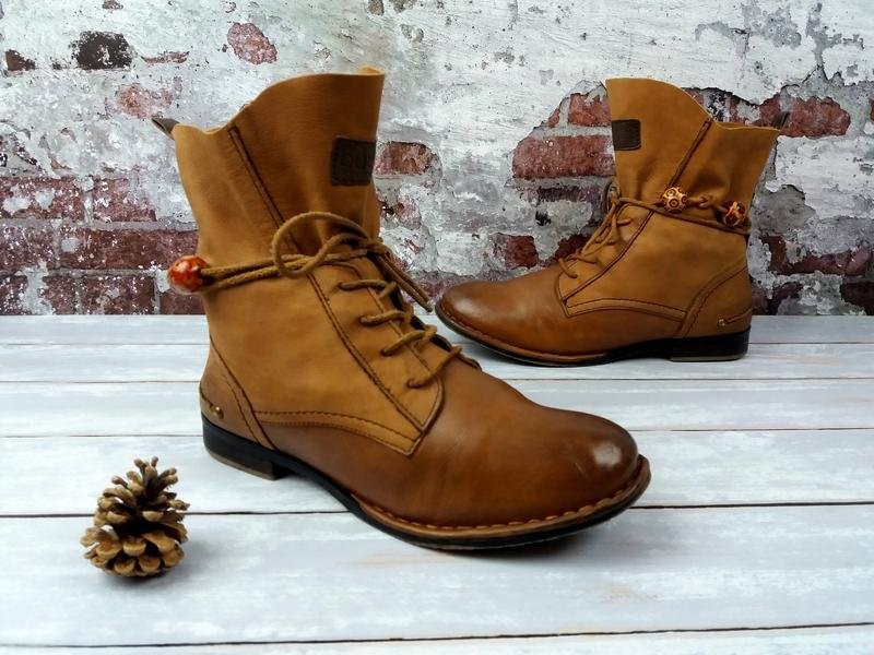 Women Bugatti Boots Brown Leather 38 #6B8S