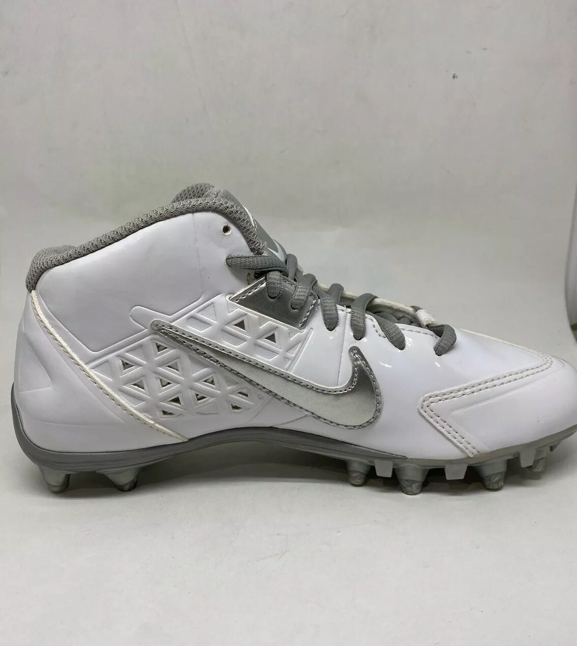 Nike Speedlax 4 (GS) Youth Cleat White/Metallic Silver Size 5.5 Y