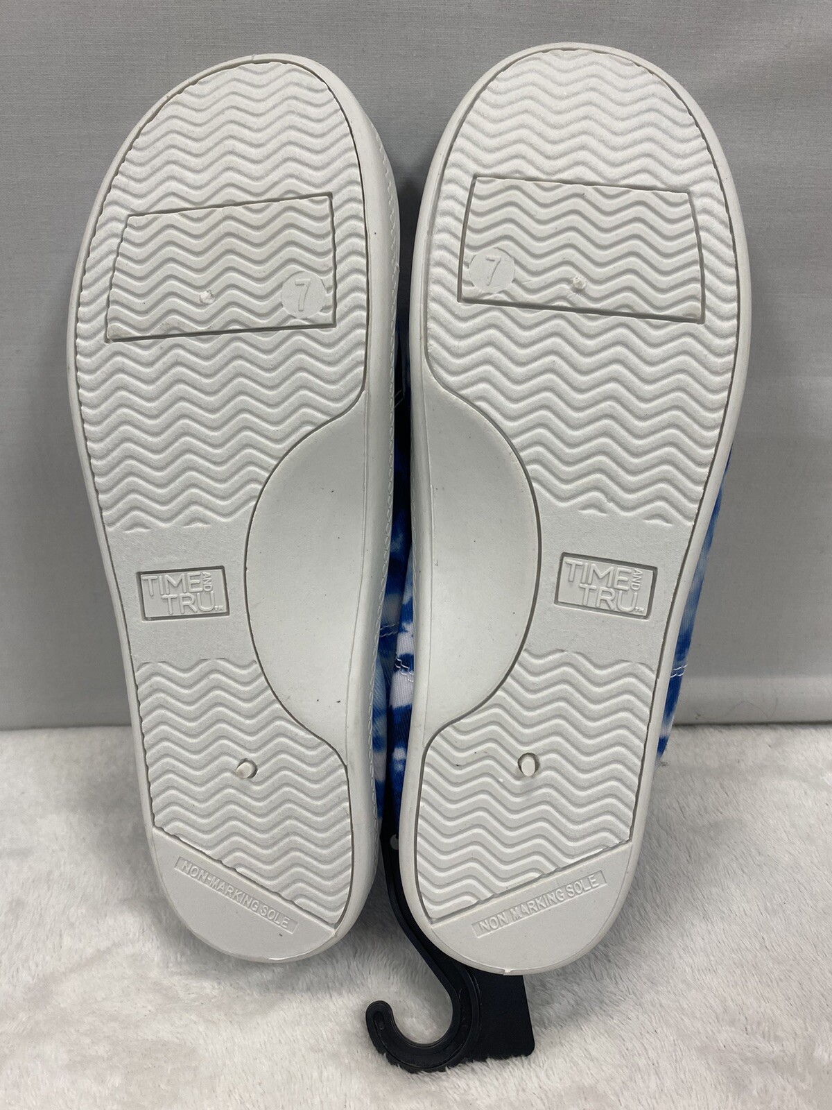 Tie Dye Women’s Scrunch-back Sneakers Shoes Blue White Memory Foam Comfort Sz 7