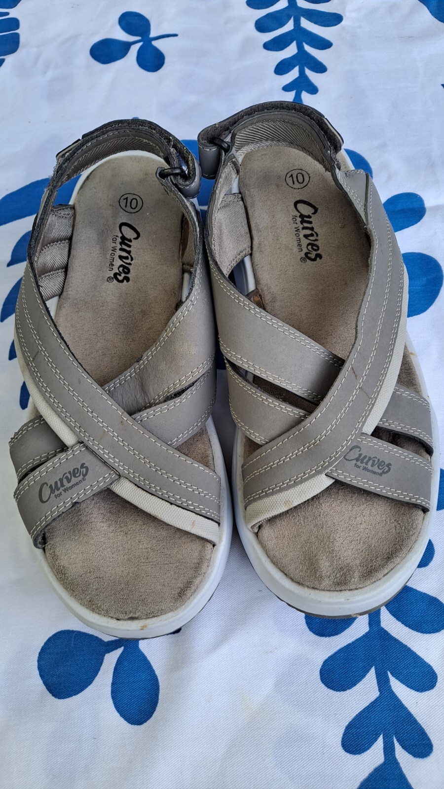 Curves for Women Shape Up Sandals Rockers Exercise Toning Shoes Women’s Size 10