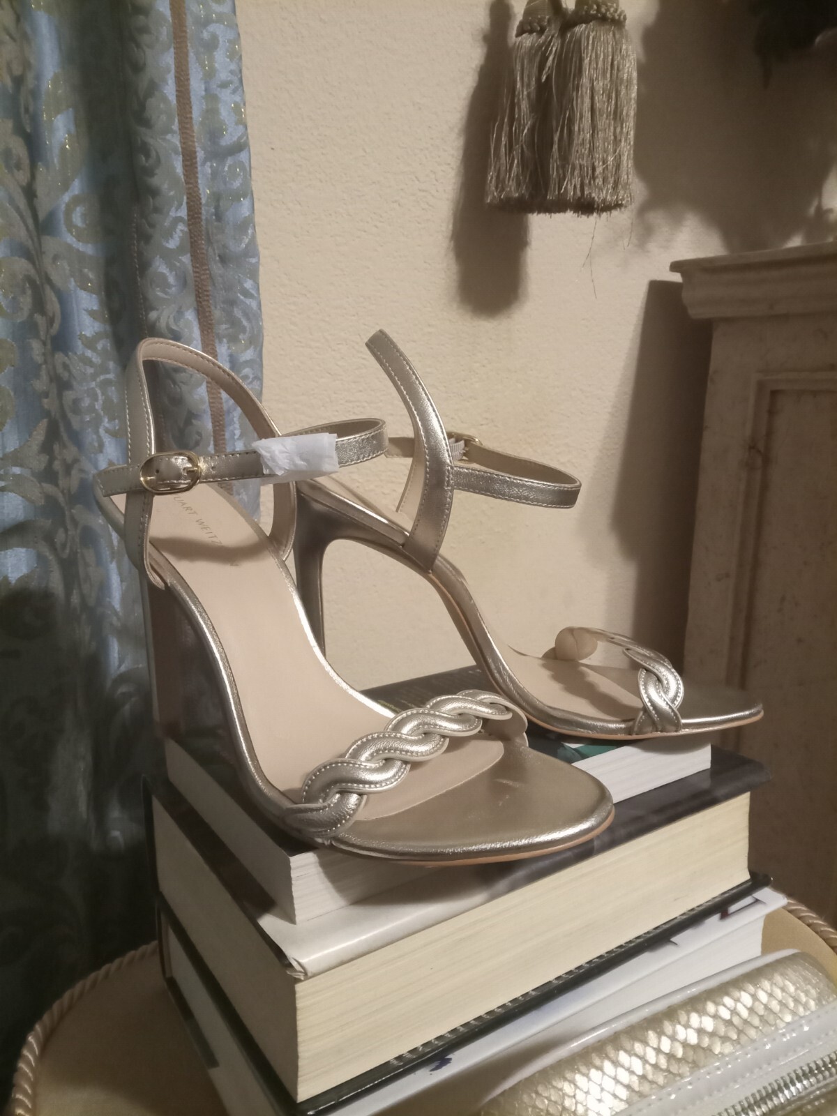Stuart Weitzman Twistie Sandal Leather Ankle Strap High Heels Size 9.5 $295