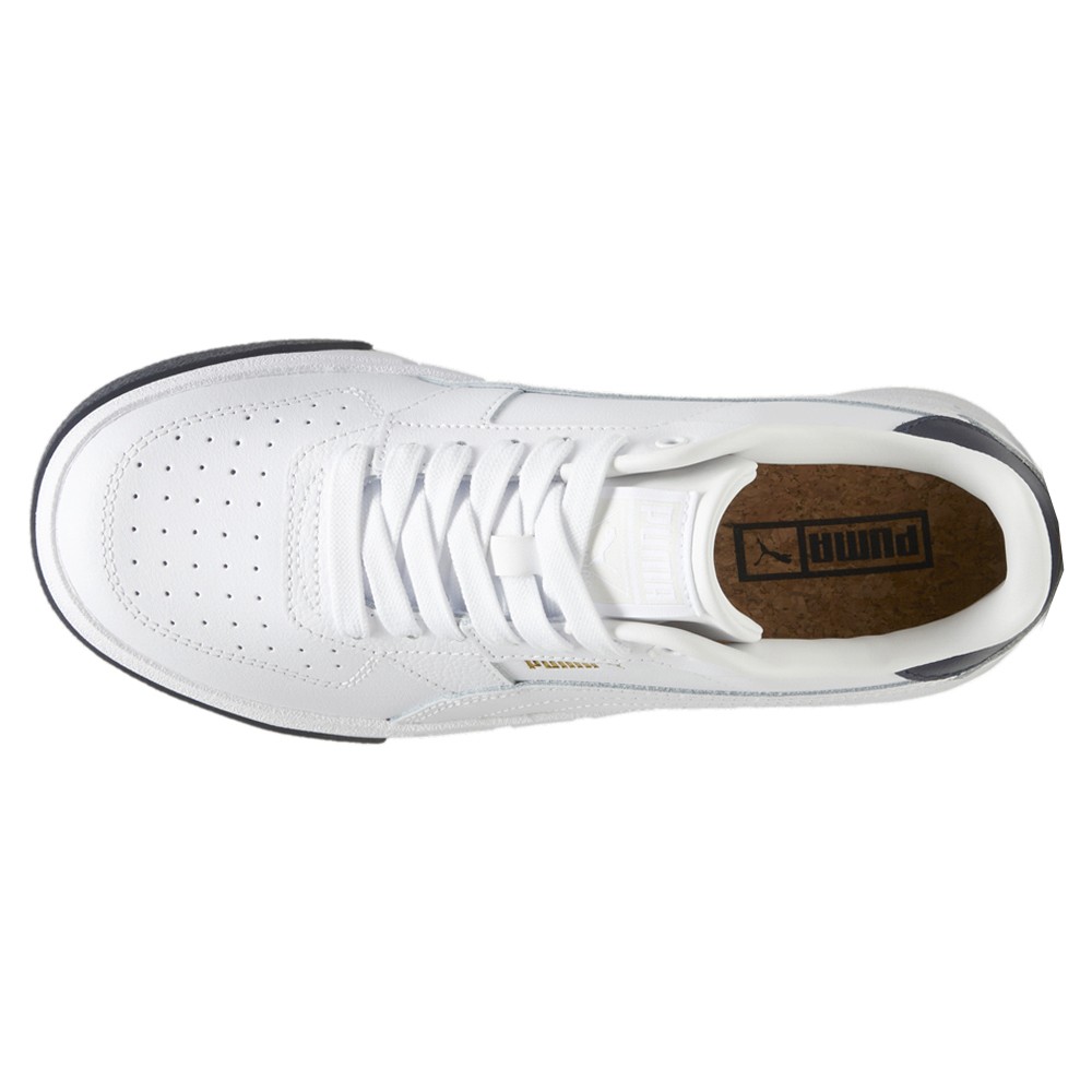 PUMA Cali Court Classics Perforated Lace Up Womens White Sneakers Casual Shoes
