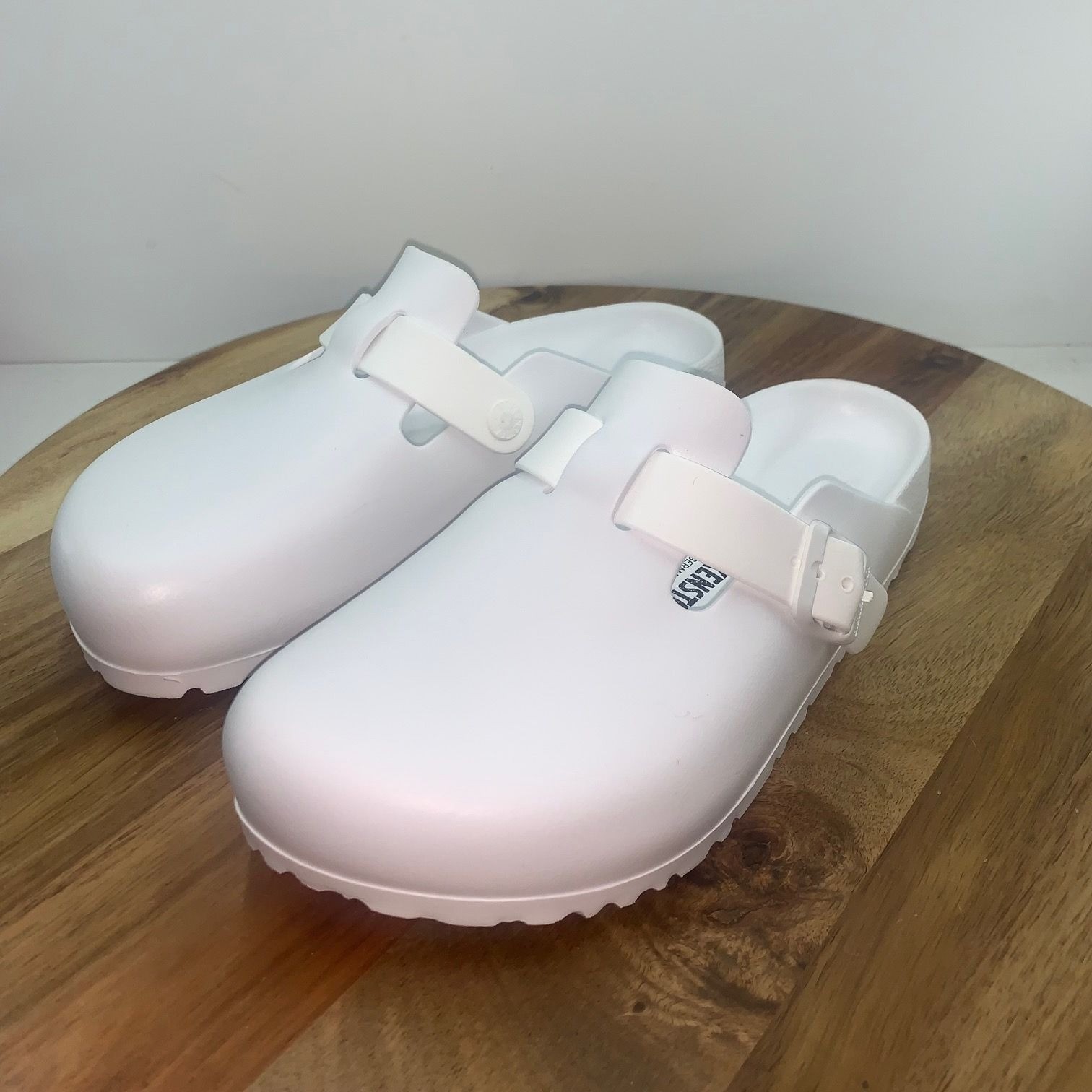 BIRKENSTOCK Boston Essentials EVA Clogs White Men 6 Women 8 Waterproof Slip on