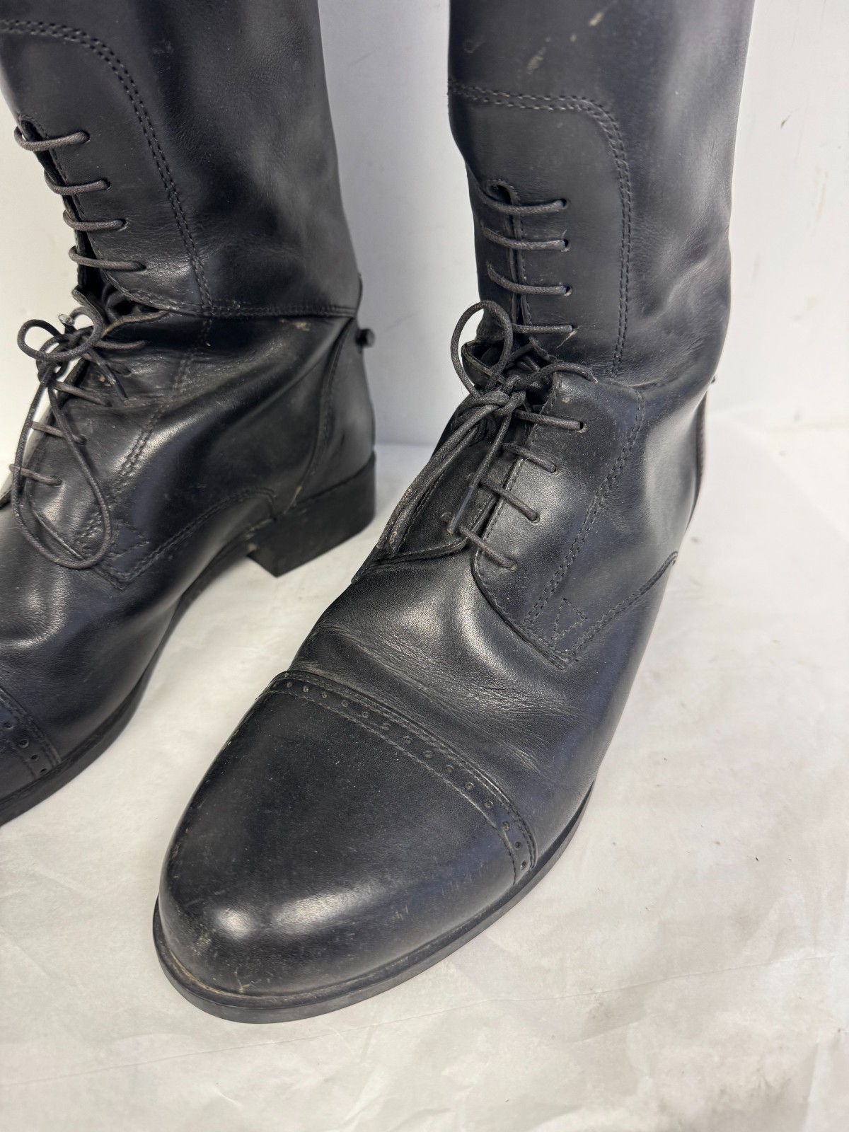 ARIAT CHALLENGE FIELD RIDING BOOTS 55201 W 9.5 Tall EQUESTRIAN BLACK FULL ZIP