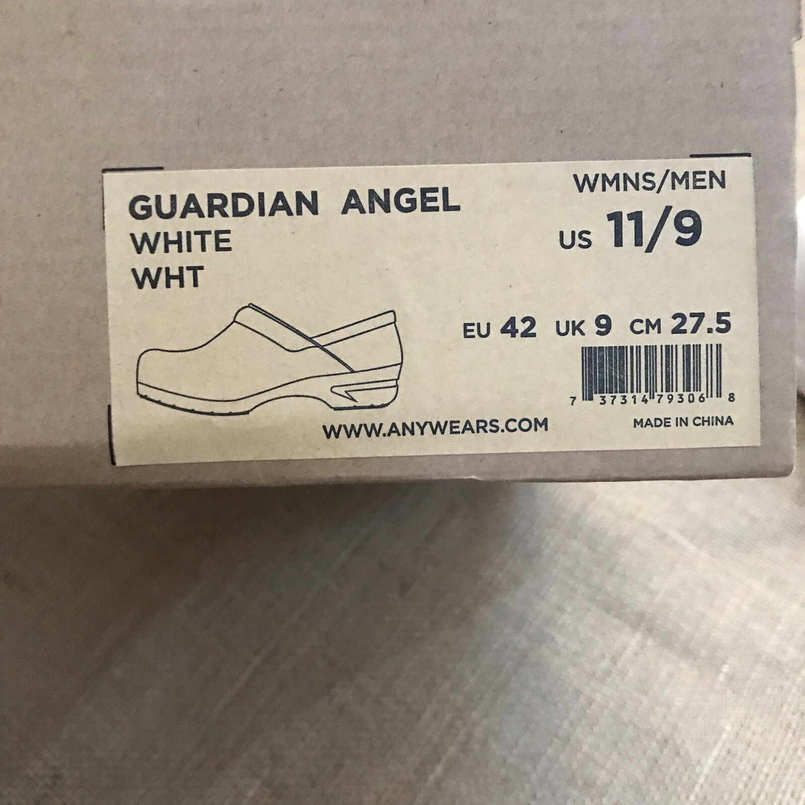 Anywear Women’s Guardian angel Closed Toe Clogs, White, Size 11 Work Foam Comfor