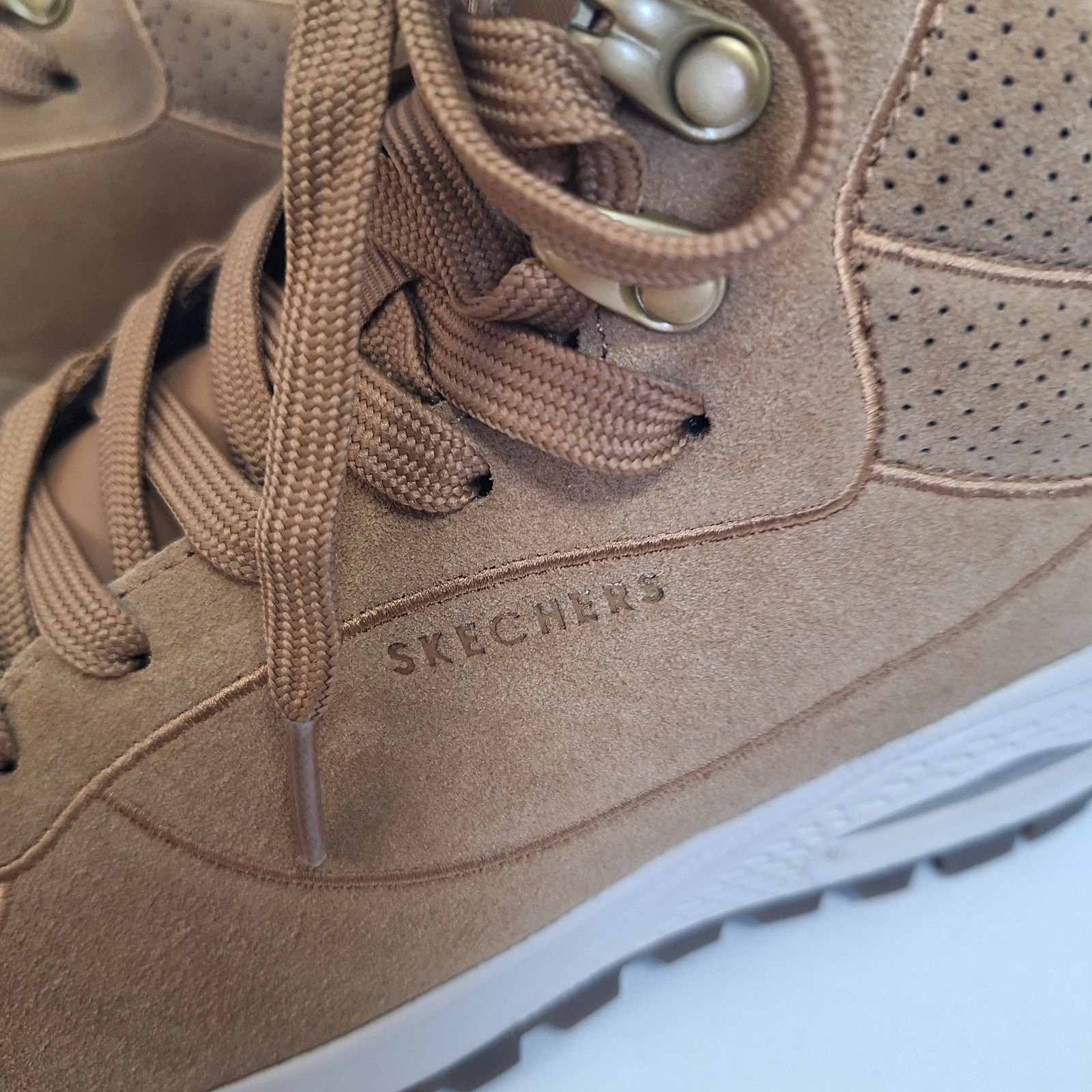 NWT Skechers Uno Rugged Glamorous Terrain High Top Sneaker Womens Sz 6.5 Suede