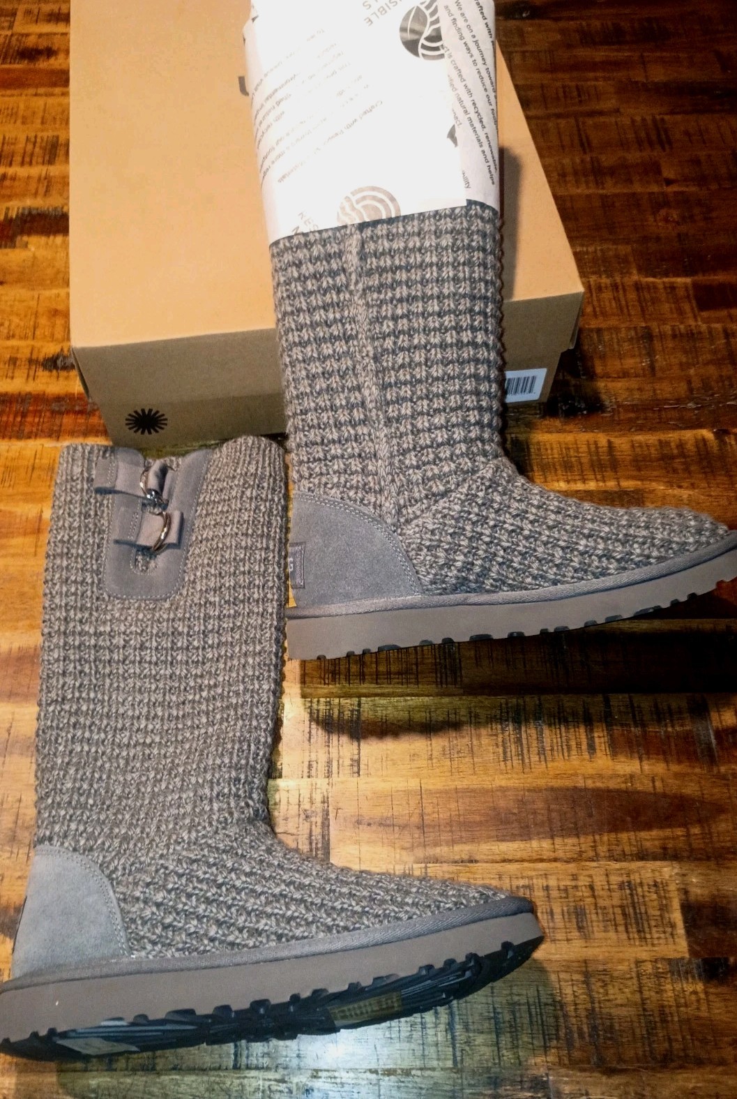 UGG Australia Women’s Classic Solene Tall Sweater Knit /Suede Boots Sx 8 New 🎁