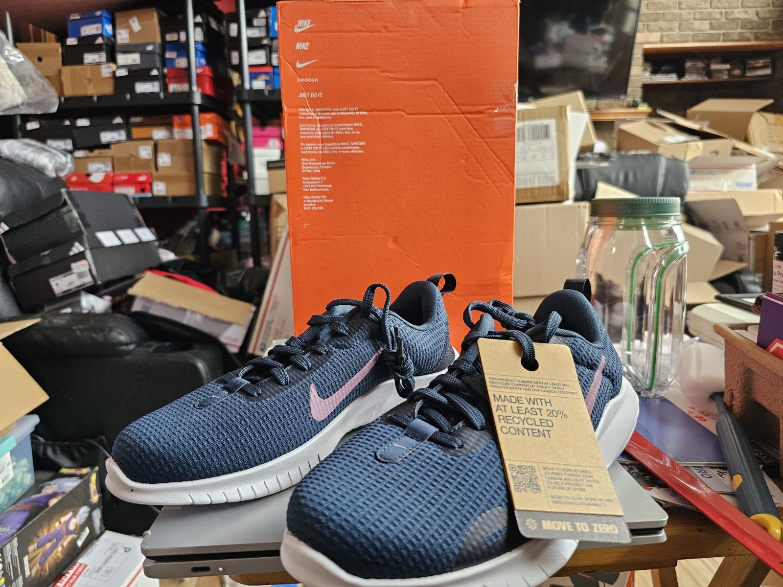 Nike Flex Experience RN 12 DV0746-401 Blue Pink White Lace Up Mesh Men’s Sneaker