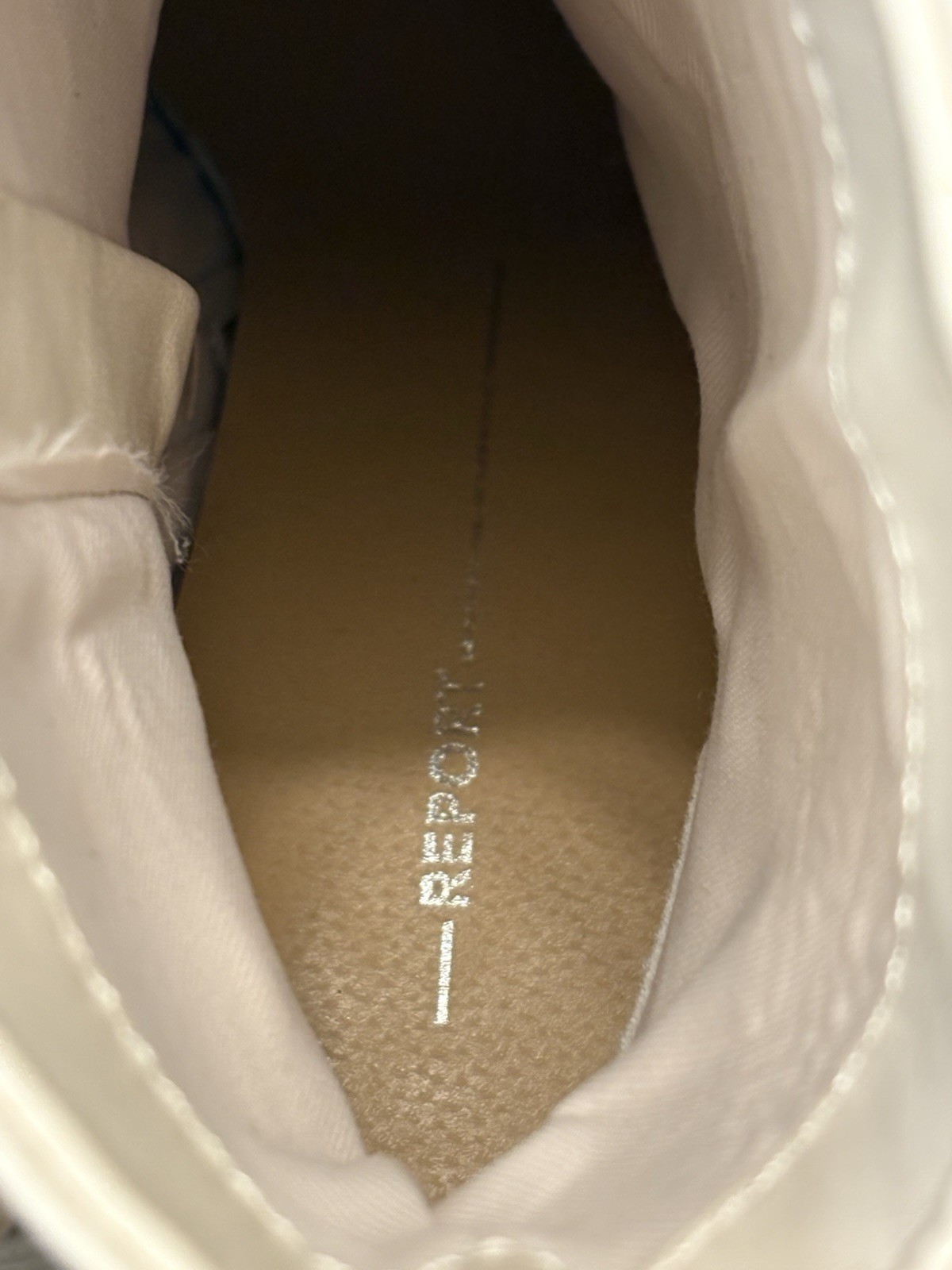 Women’s Report Cream White Studded Pearl Ankle Boots – Size 8.5 NEW