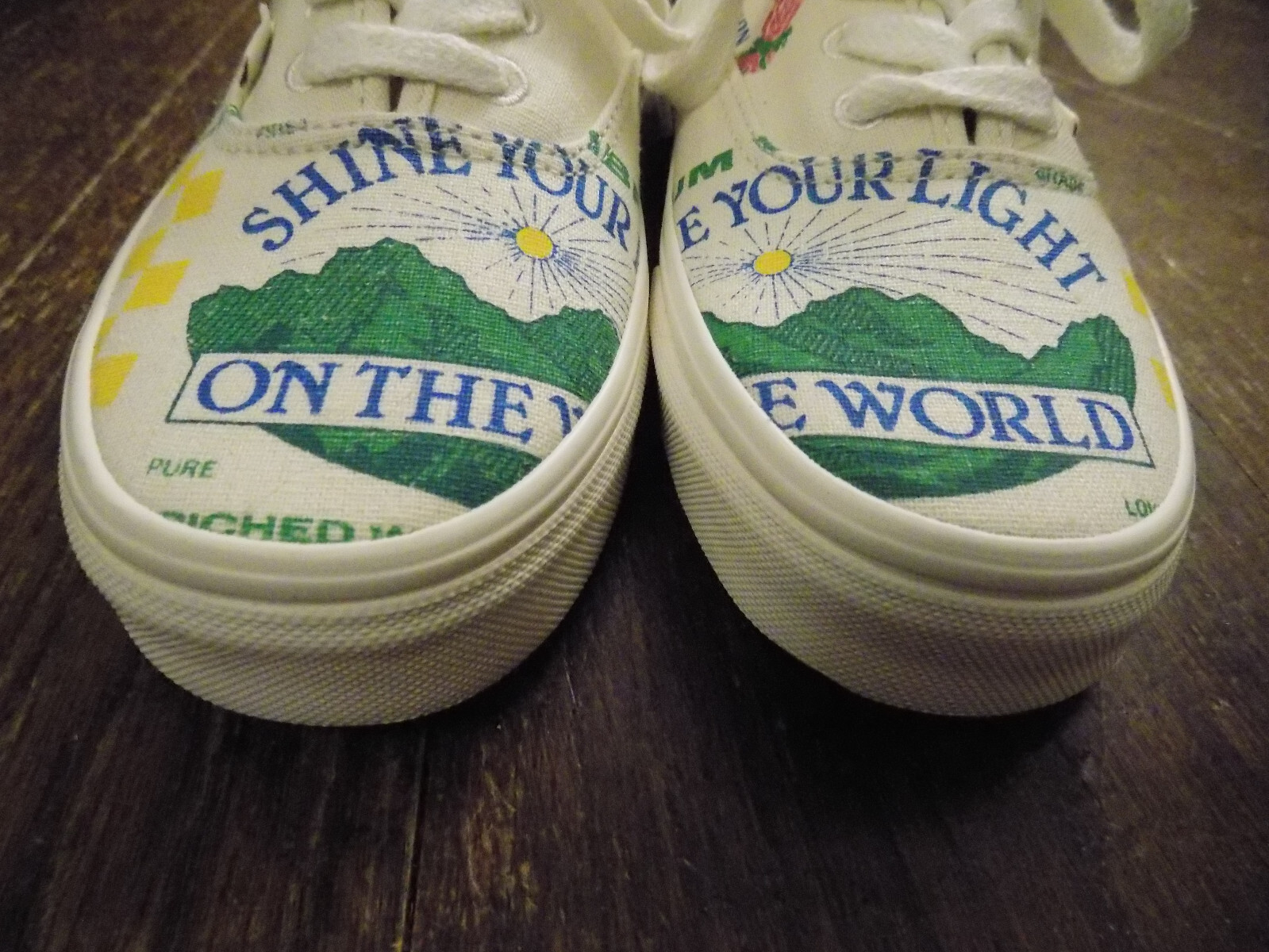 VANS Circle Vee Eco Theory Eco Positivity Shine Your Light 7.5 Sneakers Hemp New