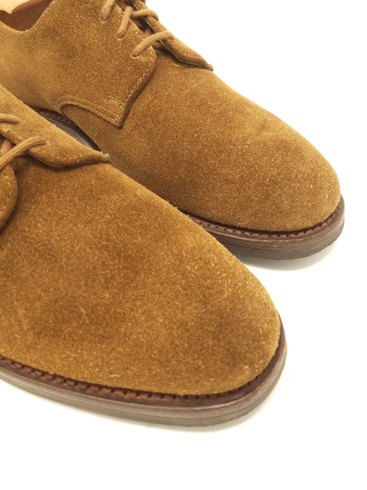 Ed.Meier/Crockett & Jones Haydock Plain Derby Suede Braun Dainite EU 39 UK 6 B