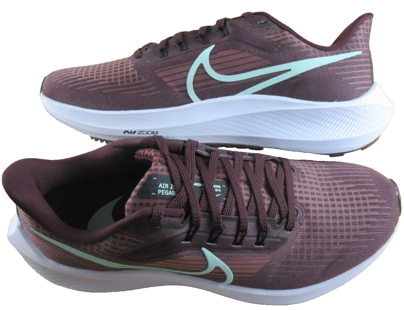 Women’s Nike Air Zoom Pegasus 39 Running Shoes Canyon Rust Purple Mint Size 9
