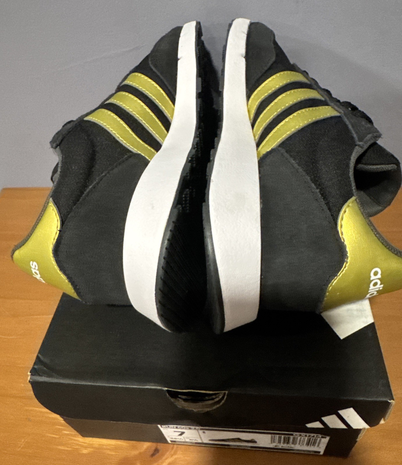 Adidas Run 60s 2.0 Black With Gold GX1714- Women’s US 7 – New In Box