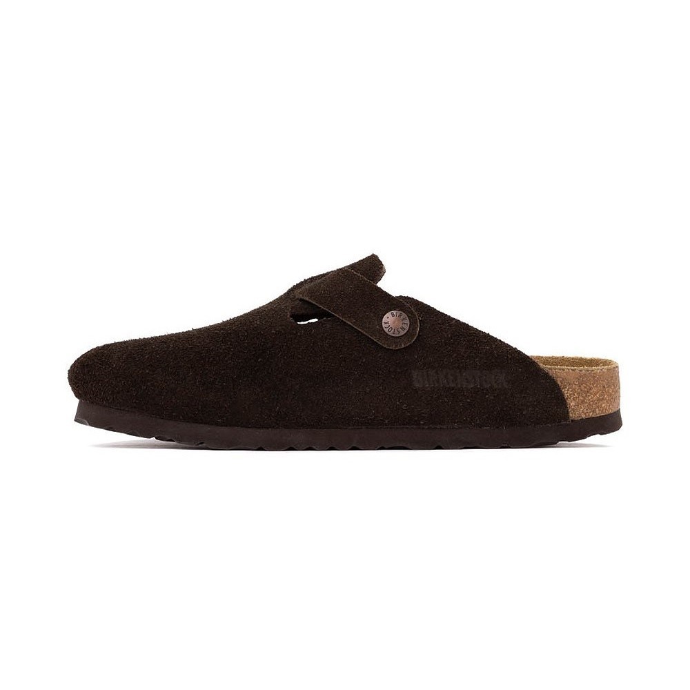Birkenstock Boston Mocha Classic Suede Soft Footbed Clogs Women’s Shoes