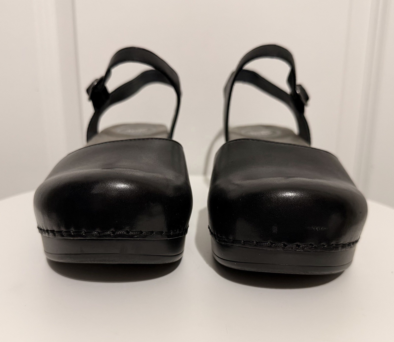 Dansko Black Sam Soft Full Grain Leather Mary Jane’s, Size 42EU / 11.5-12US