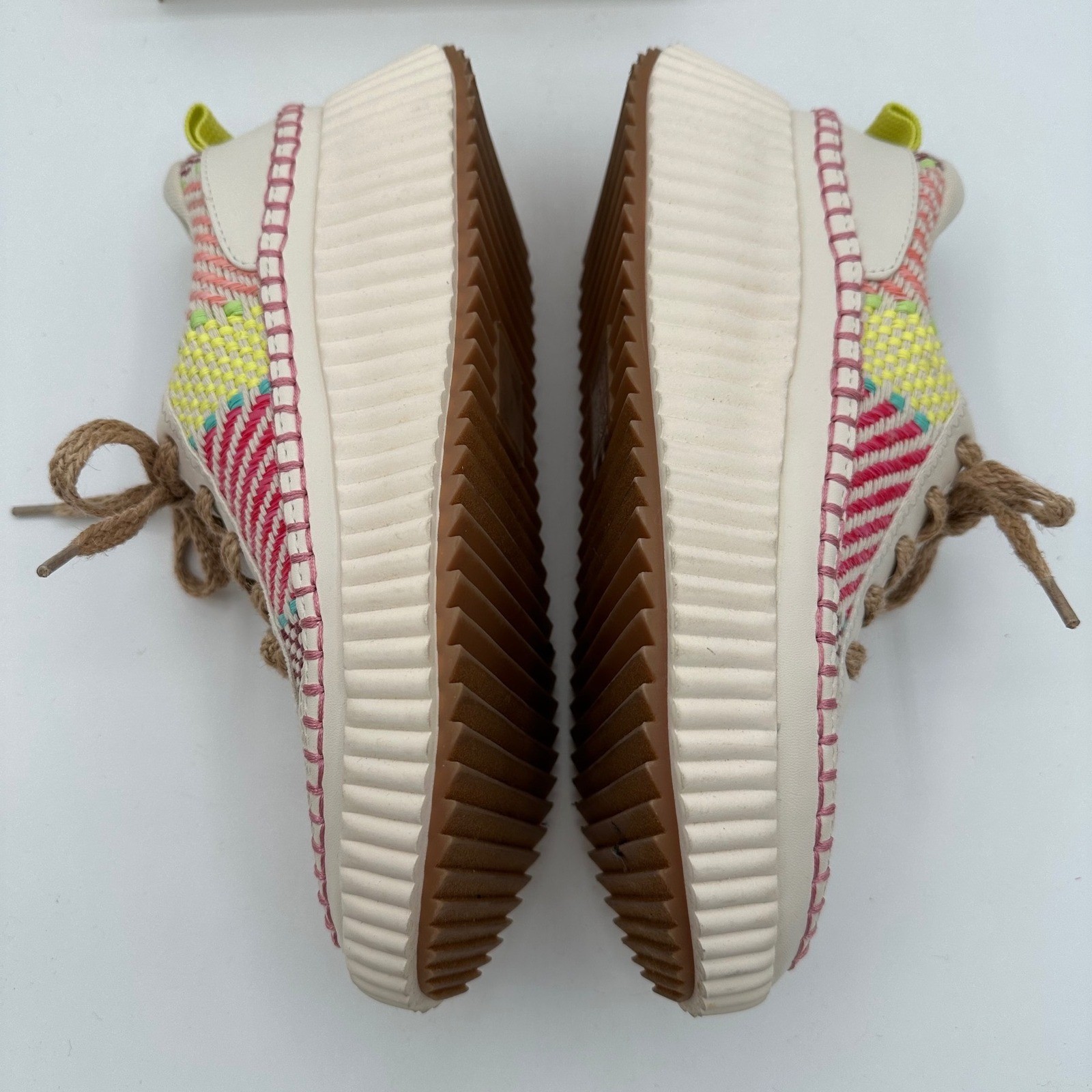 DOLCE VITA Daran Stitch Chunky Platform Wedge Sneaker Beige/Pink/Multicolor | 8