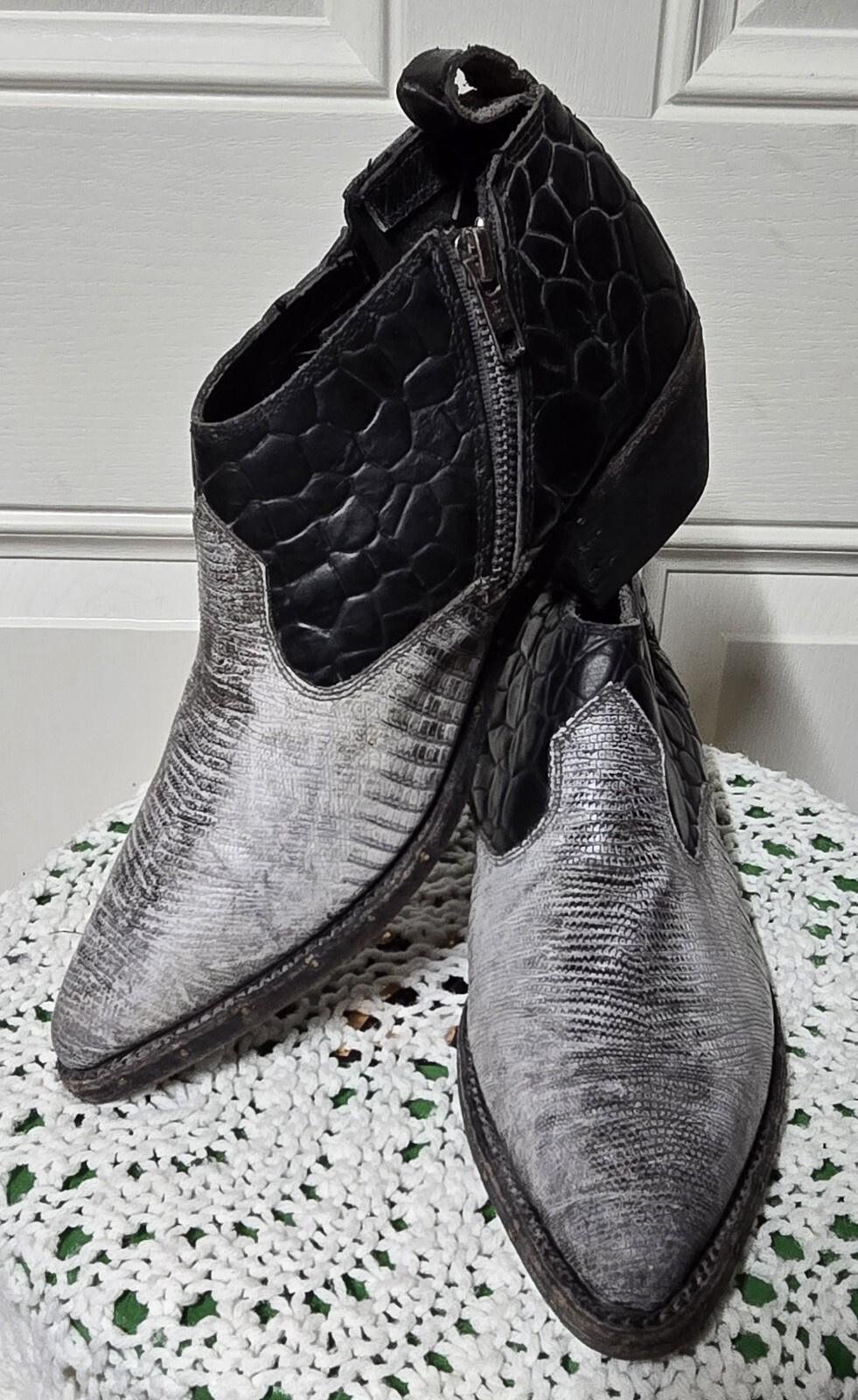 FREE PEOPLE FARYL ROBIN Ankle Bootie 9 Leather Westley Star Western Mexico Fest