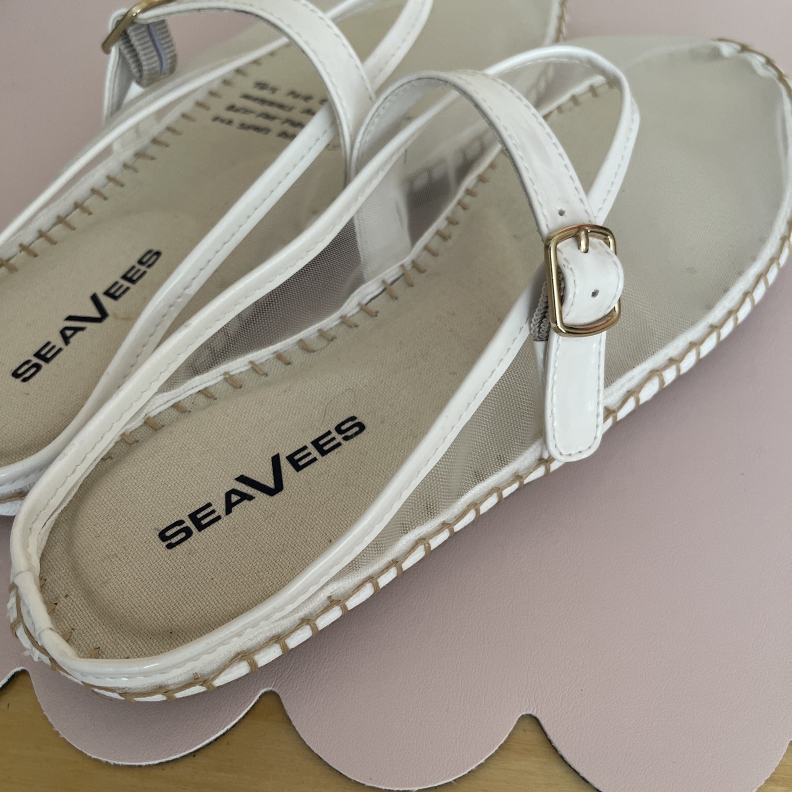 New White Mesh SeaVees Belmond Mules – Size 9 – No Box