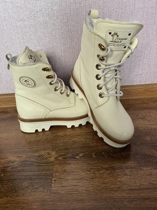 women panama jack boots white leather 40