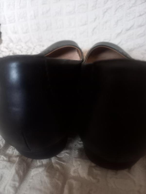 women clarks heels black leather 37 #79WO