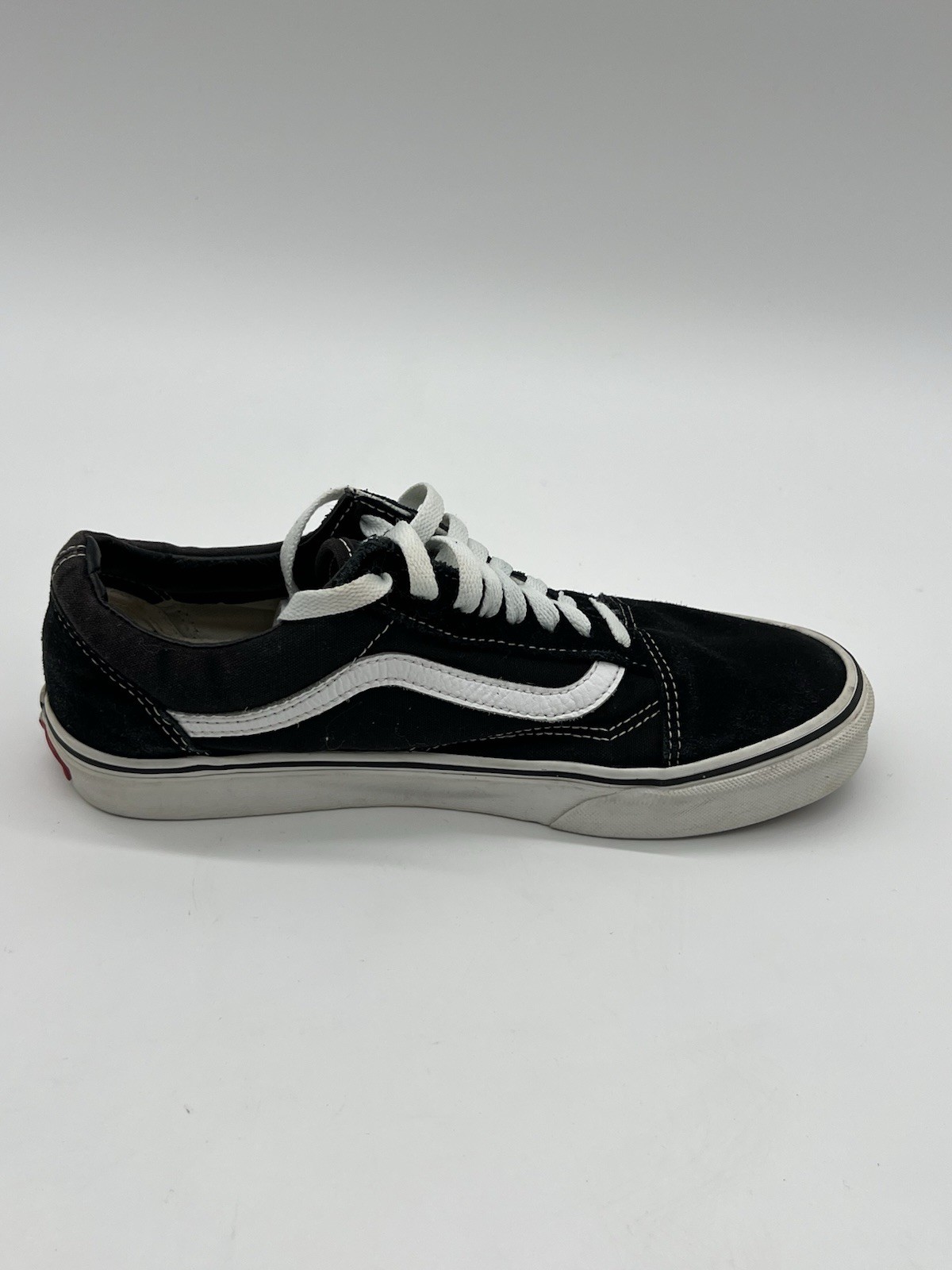 Vans Ward Women 8.5 Men 7 Black Suede Low Top Canvas Athletic Skateboard Sneaker