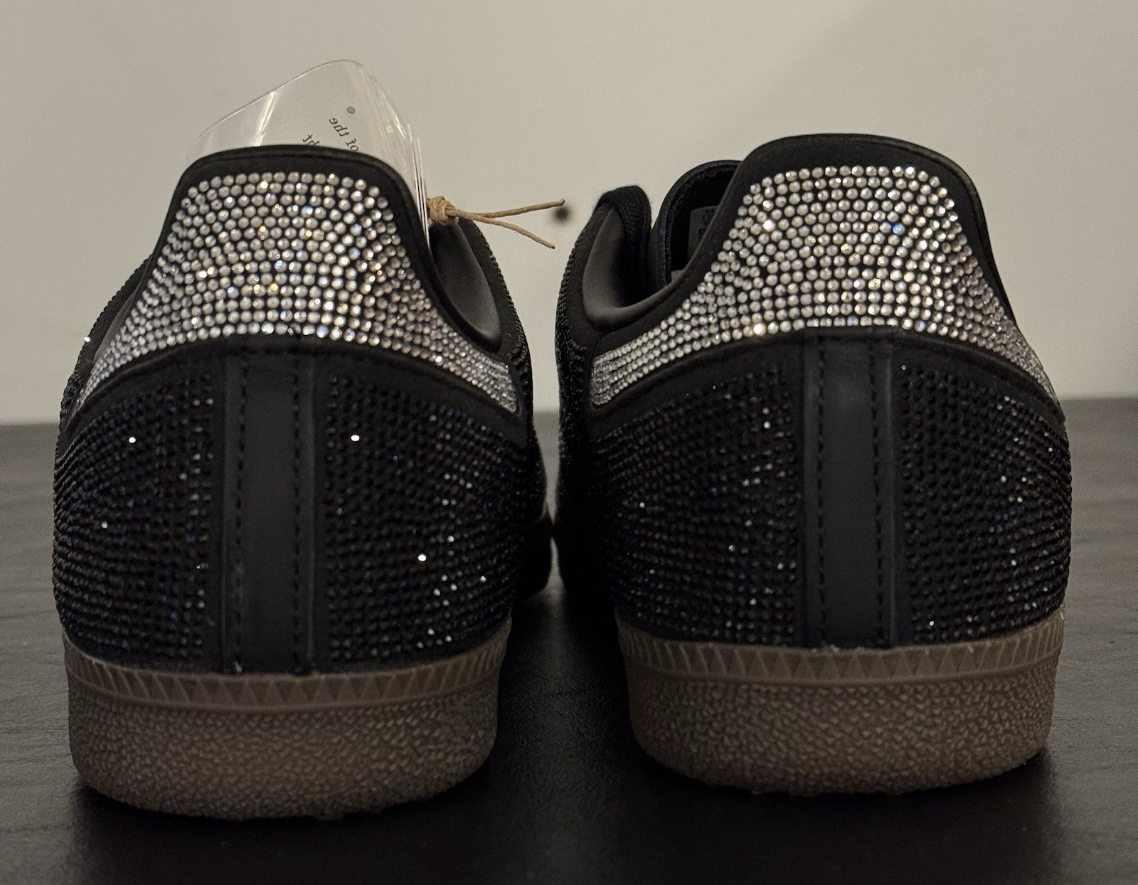 Size 10 – adidas Samba OG Black Silver Rhinestones W