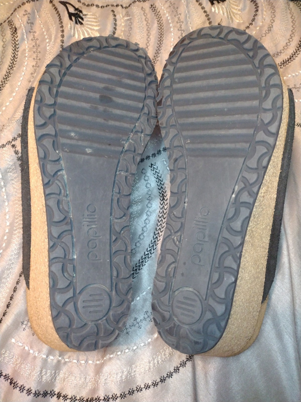 Birkenstock Papillio Namica Womens Size US 7-7 1/2 Black Wedge Slide Sandals