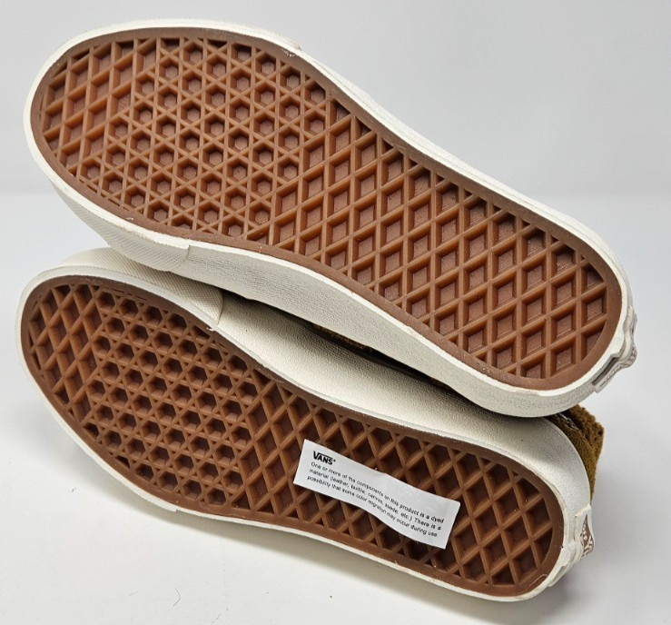 Vans Sk8 Hi Tapered Tufted Check Golden Brown Women’s 5 Men’s 3.5 New In Box