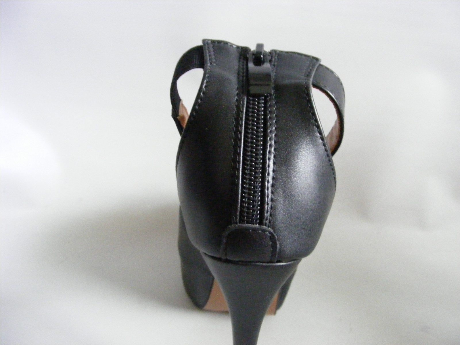Enelauge Women’s 8 M Black 5″ High Stiletto Platform Heels Ankle Straps Zip Peep